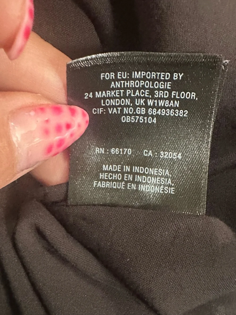 MaeveantrophologieBlack Cold-Shoulder Mini Dress with Blue and Pink Floral Print - Picture 6 of 7